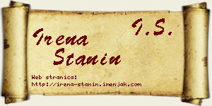 Irena Stanin vizit kartica